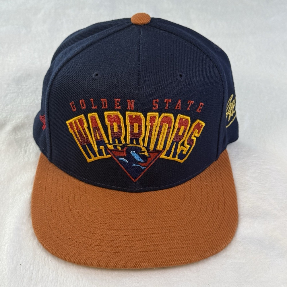 Golden State Warriors Mitchell & Ness #30 Snapback Hat Navy Orange NBA Cap